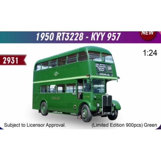 SUNH2931 - 1/24 AEC REGENT III - RT3228 - KYY 957 1950 - GREENLINE SUNH2931 - 1/24 AEC REGENT III - RT3228 - KYY 957 1950 - GREENLINE