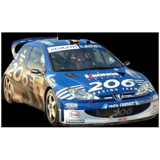 SUNH3864 - 1/18 PEUGEOT 206 WRC NO.2 F.LOIX/S.SMEETS WINNER - RALLYE DU CONDROZ-HUY 2003