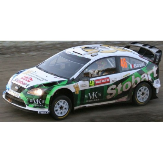 SUNH339 - 1/18 FORD FOCUS RS WRC07 - NO.46 V.ROSSI/C.CASSINA - 2008 WALES RALLY GB - LIMITED EDITION