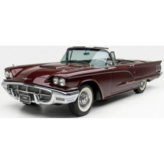 SUNH4318 - 1/18 FORD THUNDERBIRD OPEN CONVERTIBLE ROYAL BURGUNDY POLY 1960 SUNH4318 - 1/18 FORD THUNDERBIRD OPEN CONVERTIBLE ROYAL BURGUNDY POLY 1960