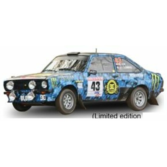 SUNH4865 - 1/18 FORD ESCORT RS 1800 NO.43 - KEN BLOCK A. GELSOMINO RALLY NEW YORK 2009 SUNH4865 - 1/18 FORD ESCORT RS 1800 NO.43 - KEN BLOCK A. GELSOMINO RALLY NEW YORK 2009