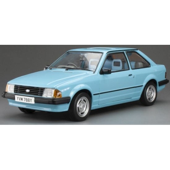 SUNH4978R - 1/18 FORD ESCORT MK3 GL 1981 RHD - CARIBBEAN BLUE UK EXCLUSIVE