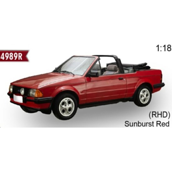 1/18 FORD ESCORT XR3i CABRIO - SUNBURST RED (RHD) 1/18 FORD ESCORT XR3i CABRIO - SUNBURST RED (RHD)
