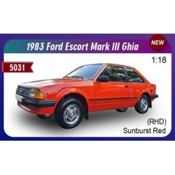 SUNH5031R - 1/18 FORD ESCORT MK3 GHIA 1981 RED - RHD UK EXCLUSIVE SUNH5031R - 1/18 FORD ESCORT MK3 GHIA 1981 RED - RHD UK EXCLUSIVE