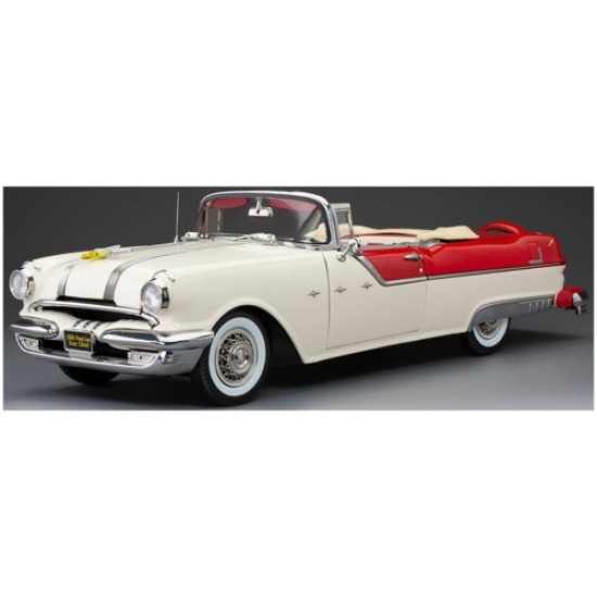 SUNH5058 - 1/18 PONTIAC STAR CHIEF OPEN CONVERTIBLE BOLERO RED/CASTLE GREY 1955 SUNH5058 - 1/18 PONTIAC STAR CHIEF OPEN CONVERTIBLE BOLERO RED/CASTLE GREY 1955