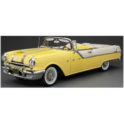 SUNH5059 - 1/18 PONTIAC STAR CHIEF OPEN CONVERTIBLE WHITE MIST AVALON YELLOW 1955