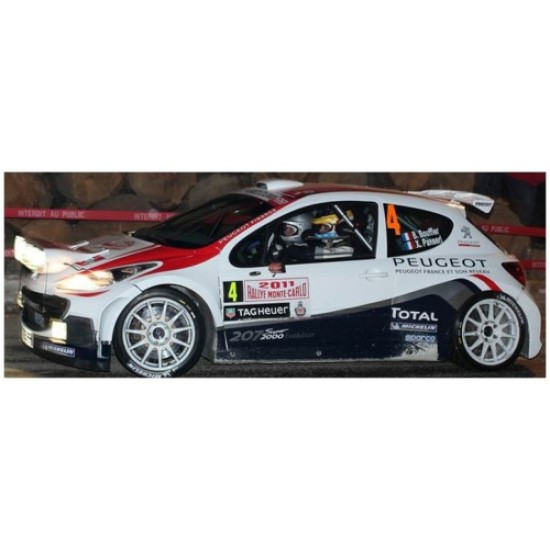 SUNH5443 - 1/18 PEUGEOT 207 S2000 NO.4 B.BOUFFIER/X.PANSERI RALLYE MONTE CARLO 2011 WINNER