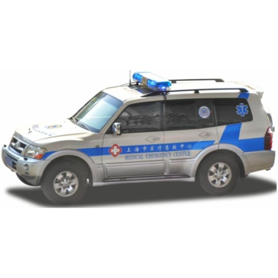 SUNH5837 - 1/18 MITSUBISHI PAJERO V73 - SHANGHAI MEDICAL EMERGENCY CENTER SUNH5837 - 1/18 MITSUBISHI PAJERO V73 - SHANGHAI MEDICAL EMERGENCY CENTER