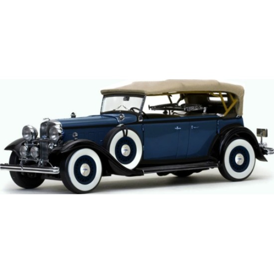 SUNH6169 - 1/18 FORD LINCOLN KB TOP UP DIDO BLUE 1932