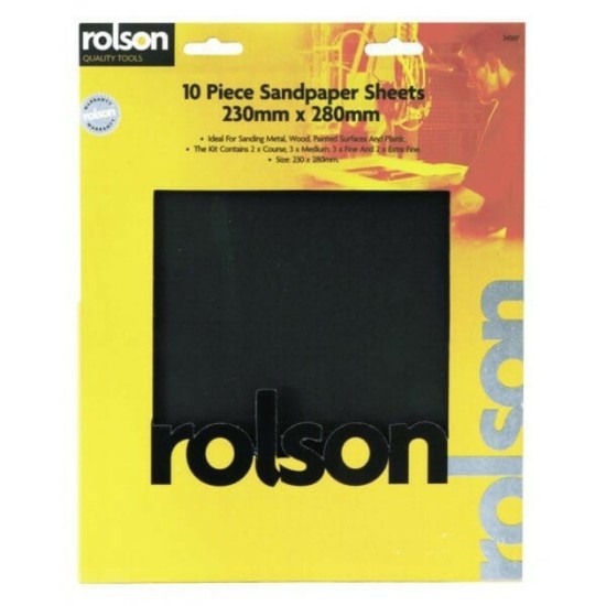 ROLSON 10PC WET AND DRY SAND SHEETS 24507