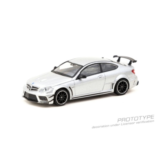 TCT64G009SL - 1/64 MERCEDES BENZ C63 AMG COUPLE BLACK SERIES - SILVER METALLIC