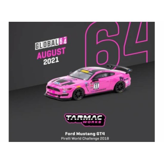 1/64 FORD MUSTANG GT4  NO.55 PIRELLI WORLD CHALLENGER 2018, PINK