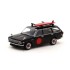 TCT64G026BK - 1/64 DATSUN 510 WAGON WITH SURFBOARD, BLACK/RED T64G-026-BK