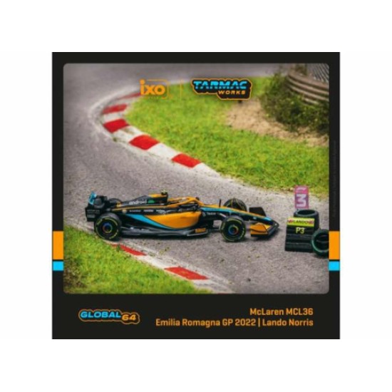 1/64 2022 MCLAREN MCL36 NO.4 LANDO NORRIS ELILIA ROMAGNA 22