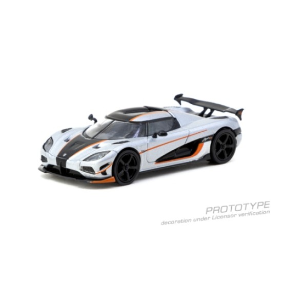 TCT64GTL005MS - 1/64 KOENIGSEGG AGERA RS - MOON SILVER AND BLACK