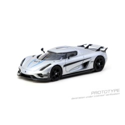 1/64 KOENIGSEGG REGERA SILVER METALLIC/BLUE ACCENTS 1/64 KOENIGSEGG REGERA SILVER METALLIC/BLUE ACCENTS