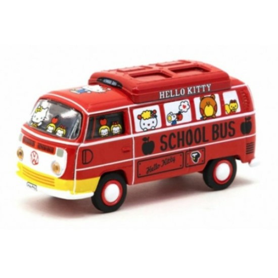 TCT64S010HK- 1/64 VOLKSWAGEN TYPE II SCHOOL BUS HELLO KITTY T64S-010-HK