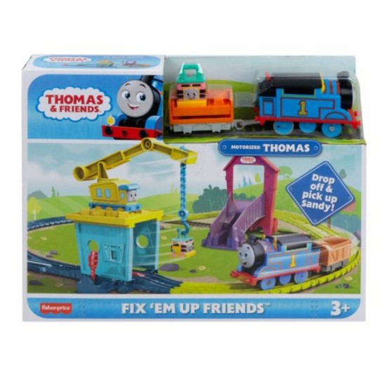 THOMAS & FRIENDS MOTORIZED FIX EM UP FRIENDS CARLY AND SANDY PLAYSET HDY58