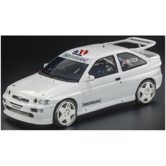 TOP147A - 1/18 FORD ESCORT RS COSWORTH NO.43 WHITE T.G. 2017 - HOONIGAN - BLOCK TOP147A - 1/18 FORD ESCORT RS COSWORTH NO.43 WHITE T.G. 2017 - HOONIGAN - BLOCK