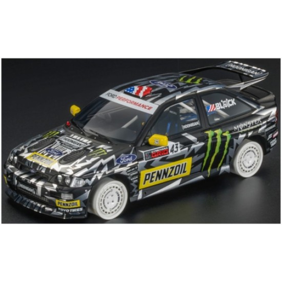 TOP147D - 1/18 FORD ESCORT RS COSWORTH NO.43 BLACK - WITHOUT TYRES - HOONIGAN - BLOCK