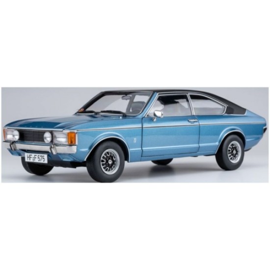 TOU18080002 - 1/18 FORD GRANADA L COUPE - LIGHT BLUE METALLIC/ VINYL TOP BLACK