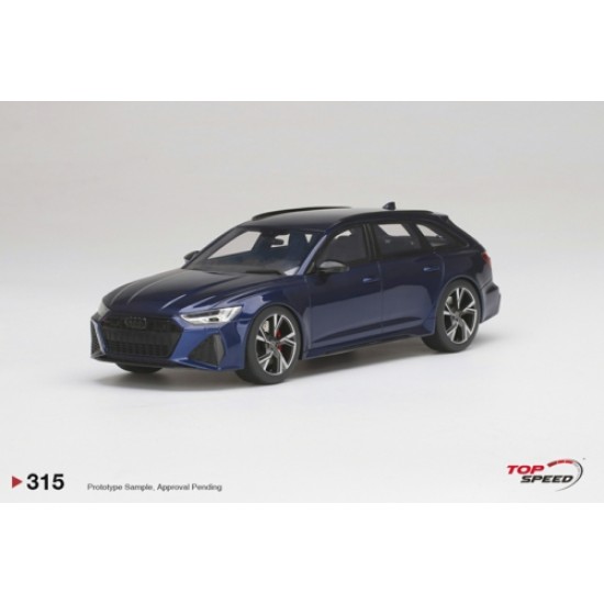 TS0315 - 1/18 AUDI RS 6 AVANT CARBON BLACK NAVARRA BLUE METALLIC