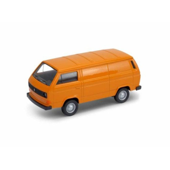 1/34 VOLKSWAGEN T3 VAN ORANGE (PULL BACK ACTION)