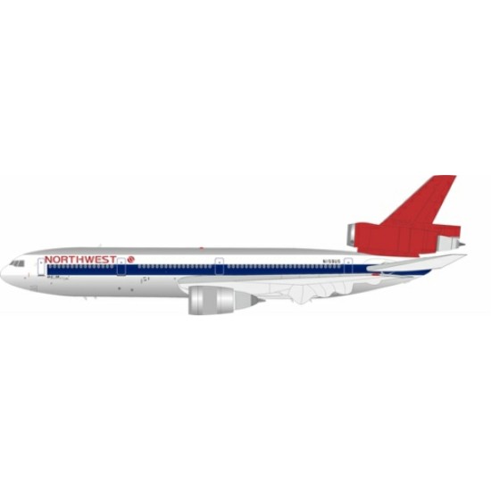 1/200 NORTHWEST AIRLINES DC-10-40 N159US POLISHED WITH STAND