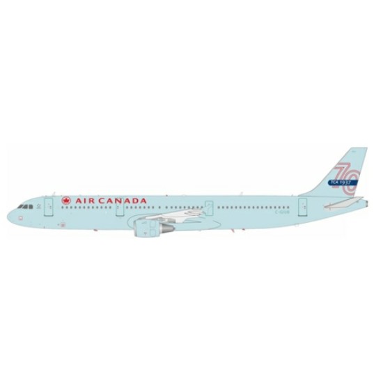 1/200 AIR CANADA AIRBUS A321 C-GIUB (ICE BLUE LIVERY WITH 70TH ANNIVERSARY TAIL) WITH STAND LIMITED 100 MODELS