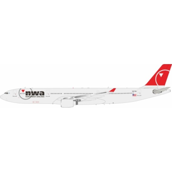 1/200 NORTHWEST AIRLINES AIRBUS A330-323 N807NW WITH STAND WB-333-807 1/200 NORTHWEST AIRLINES AIRBUS A330-323 N807NW WITH STAND WB-333-807