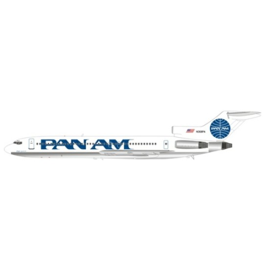 1/200 PAN AM BOEING 727-200 N368PA WITH STAND AND COIN B722PAA30