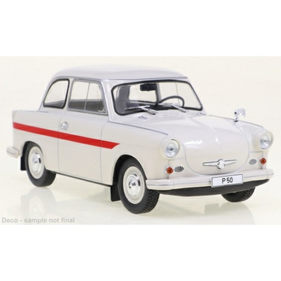 WBX124186 - 1/24 TRABANT P 50 BEIGE WITH RED STRIPE 1959