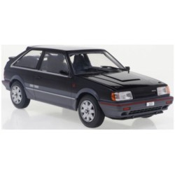 WBX124222 - 1/24 MAZDA 323 4WD TURBO BLACK/METALLIC DARK GREY 1989