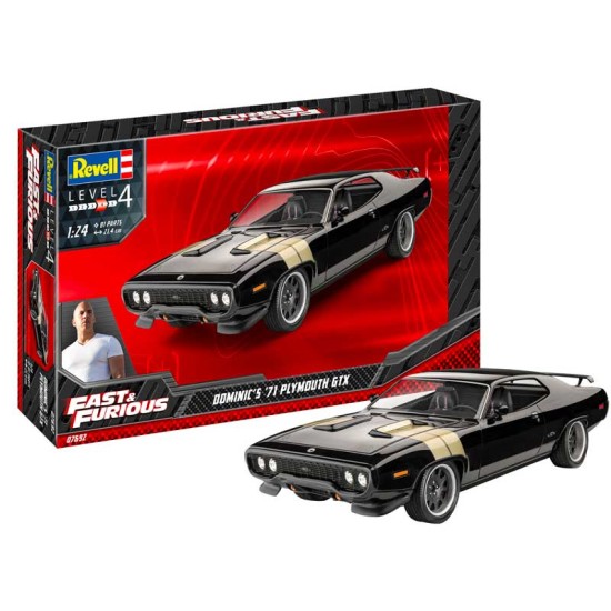 1/24 DOMINIC'S 1971 PLYMOUTH GTX (FAST AND FURIOUS) (PLASTIC