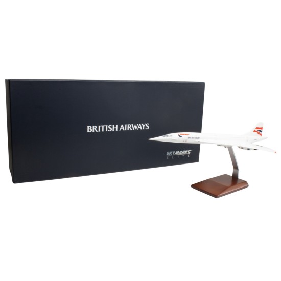 SKYMARKS 1/100 BRITISH AIRWAYS CONCORDE RESIN MODEL WITH METAL STAND G2310