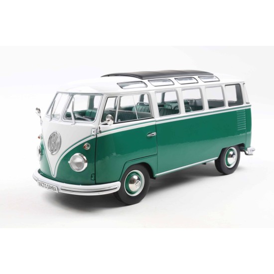 1/18 VW T1 SAMBA GREEN/WHITE 1962 S1813403