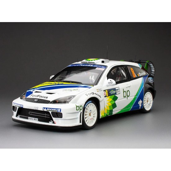 1/18 FORD FOCUS RS WRC 04 NO.8 F.DUVAL/S.PREVOT 2ND RALLY DEUTSCHLAND 2004 3881