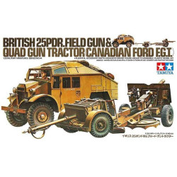 1/35 BRITISH 25 POUNDER AND QUAD TRACTOR (PLASTIC MODEL KIT) 35044