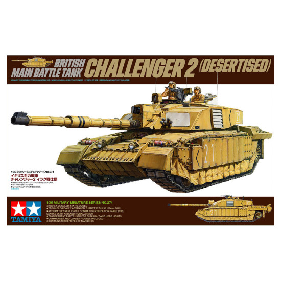 1/35 BRITISH MAIN BATTLE TANK CHALLENGER 2 DESERTISED (PLASTIC KIT) 35274