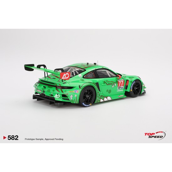 TS0582 - 1/18 PORSCHE 911 GT3 R NO.77 AO RACING 2024 IMSA DAYTONA 24 HRS GTD PRO 2ND PLACE