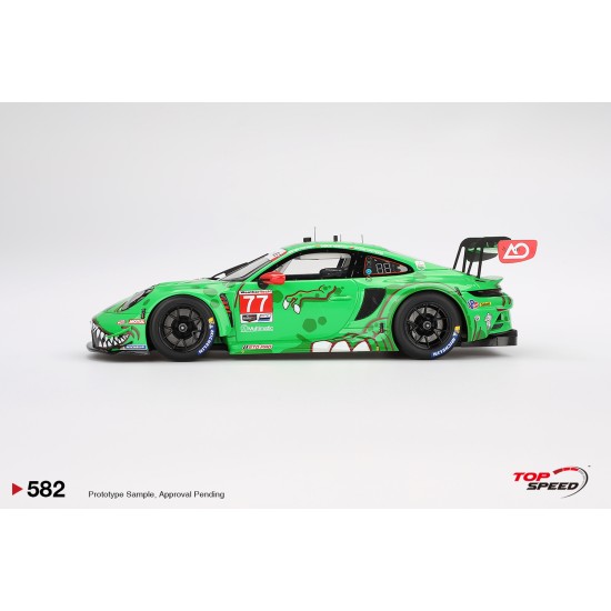 TS0582 - 1/18 PORSCHE 911 GT3 R NO.77 AO RACING 2024 IMSA DAYTONA 24 HRS GTD PRO 2ND PLACE