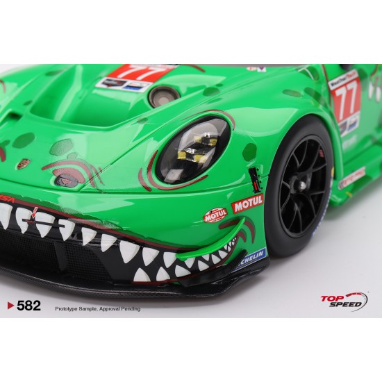 TS0582 - 1/18 PORSCHE 911 GT3 R NO.77 AO RACING 2024 IMSA DAYTONA 24 HRS GTD PRO 2ND PLACE