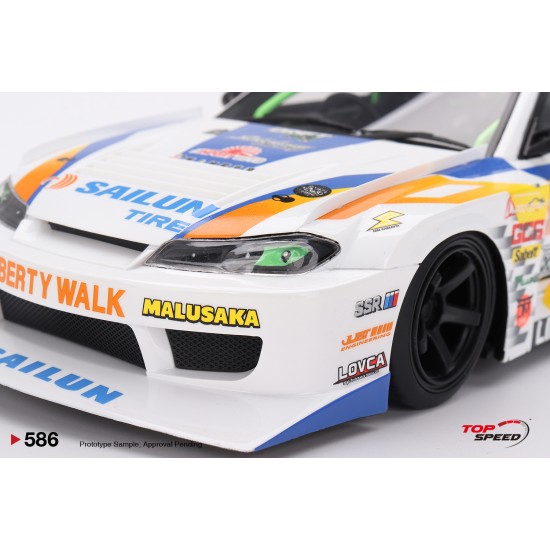 1/18 NISSAN LB-SUPER SILHOUETTE S15 SILVIA NO.555 2023 FORMULA DRIFT JAPAN