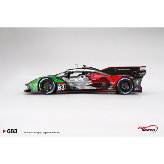 1/18 LAMBORGHINI SC63 NO.63 AUTOMOBILI LAMBORGHINI SQUADRA CORSE 2025 IMSA DAYTONA 24 HRS