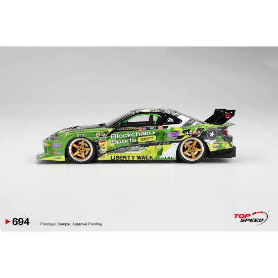 1/18 NISSAN LB-SUPER SILHOUETTE S15 SILVIA NO.555 V2 2024 FORMULA DRIFT JAPAN