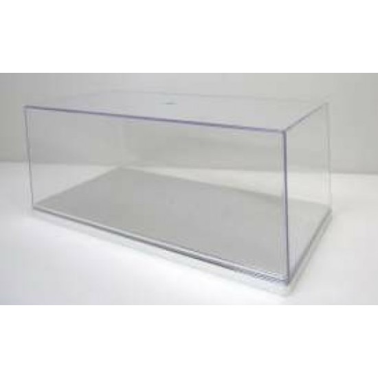 T9-2499075 - 1/24 DISPLAY CASE SILVER BASE 28Lx13Wx11H CM APPROX