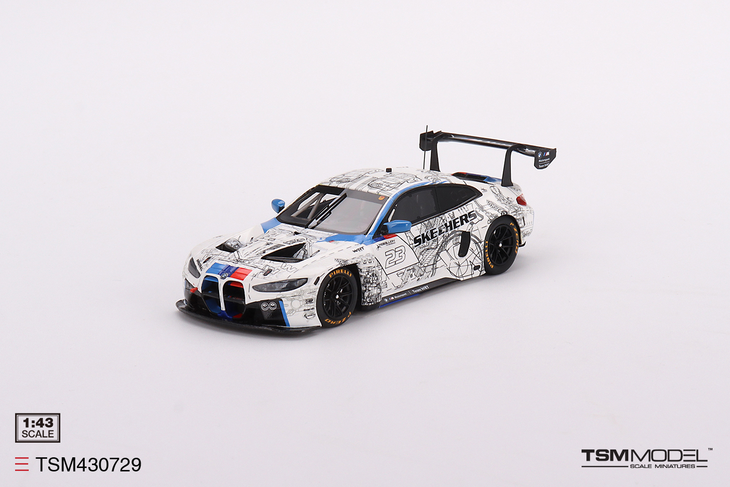 1/43 BMW M4 GT3 NO.23 BMW M TEAM WRT 2022 TEST LIVERY